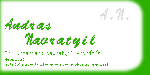 andras navratyil business card